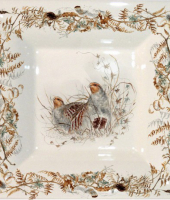Блюдо конфетти квадратное "Охота", Gien  
