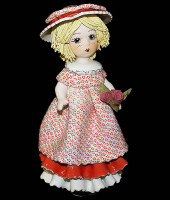 Статуэтка "Кукла со светлыми волосами с розами", Zampiva