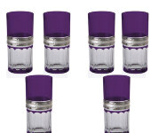 Набор для воды, 6 бокалов, цвет: фиолетовый, отделка серебряного цвета, 15х6,5 см CR1800BCV