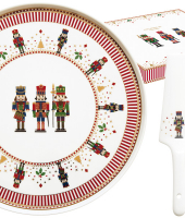 Блюдо для торта с лопаткой Щелкунчик в подарочной упаковке