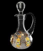 Графин с пробкой, хрусталь с лепкой, Aurum Crystal