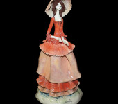 Статуэтка " Леди" в розово-красном платье, Zampiva