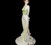 Статуэтка "Дама в зеленом платье", глянцевая, Elite & Fabris