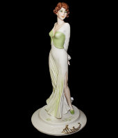 Статуэтка "Дама в зеленом платье", глянцевая, Elite & Fabris