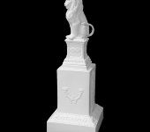 Статуэтка "Лев сидящий на высокой подставке", Ceramiche Dal Pra  
