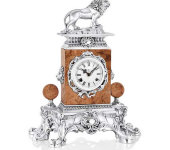 Настольные часы со львом, Linea Argenti