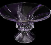 Салатник на ножке 30.5 см "Оклахома" фиолетовая, Aurum Crystal s.r.o.
