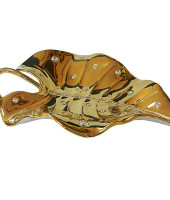 Декор "Лист", золотой, 42x29 см, Bruno Costenaro