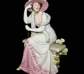 Статуэтка "Дама на скамейке", Porcellane Principe