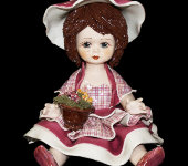 Статуэтка "Кукла сидящая с цветами", Zampiva