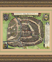 Карта Москвы - Иоанн Филипп Абелин Готфрид, 1610 г.