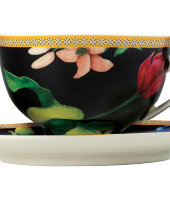 Чашка с блюдцем (чёрный) Contessa в подарочной упаковке