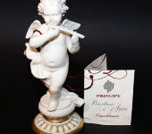 Статуэтка "Ангел с флейтой" белый, Porcellane Principe