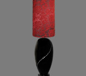 Лампа напольная "DIAMANTE", чёрный с бордовым плафоном, Ahura