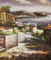 Картина без рамы "На берегу",  60х120 см, Bertozzi Cornici