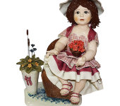 Статуэтка "Кукла с цветами сидящая на кресле", Zampiva
