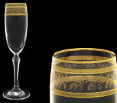 Бокал для шампанского "Люция - Орнамент золотой", набор 6 шт, Rona