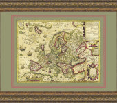 Карта «Новая Европа» - Йодокуса Хондиуса (Амстердам, 1606 г.)