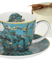 Чашка с блюдцем Цветущий миндаль (Ван Гог)