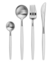 Набор столовых приборов 24/6, GOA White Brushed, матовый, Cutipol