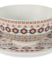 Суповая чашка на блюдце Ацтека