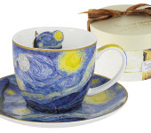 Чашка с блюдцем Звёздная ночь (Ван Гог)