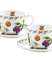 Набор: 2 чашки + 2 блюдца Слива в подарочной упаковке