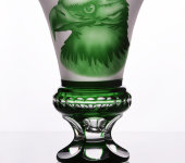 Ваза хрустальная "Аладдин - Орел", зеленый, 5440/26, Arnstadt Kristall