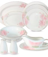 Обеденный сервиз Розовые цветы 27 предметов на 6 персон