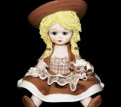 Статуэтка "Кукла сидящая с цветами", Zampiva
