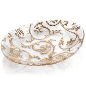 Блюдо овальное глубокое 41х34 см, декор Bisanzio, IVV, Италия