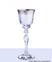 Набор рюмок для водки "San Marco" платина, 6 шт, 104645, Precious Cre Art, Италия