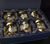 Набор стаканов для виски "Calypso" золото, 6 шт, в подарочной коробке, Bohemia Jihlava