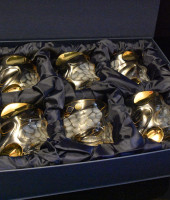 Набор стаканов для виски "Calypso" золото, 6 шт, в подарочной коробке, Bohemia Jihlava