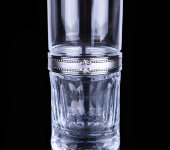Набор для воды, 6 бокалов, отделка серебряного цвета, 9х6 см CR1810BC
