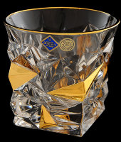 Набор стаканов для виски "Glacier" голд, 6 шт, хрусталь, Bohemia Jihlava