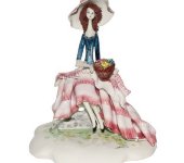 Скульптура "Дама с цветами", Zampiva