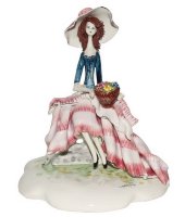 Скульптура "Дама с цветами", Zampiva