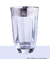 Набор стаканов для сока "San Marco" платина, 6 шт, 203660, Precious Cre Art, Италия