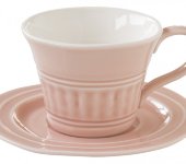 Чашка с блюдцем (розовый) Abitare без инд.упаковки