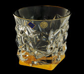 Набор стаканов для виски "Glacier" золото, 6 шт, хрусталь, Bohemia Jihlava