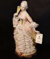 Статуэтка "Дама с веером", Porcellane Principe
