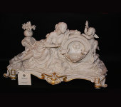 Статуэтка "Дама с ангелом у фонтана", Porcellane Principe