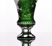 Ваза хрустальная "Аладдин - Тигр", зеленый, 5440/26, Arnstadt Kristall