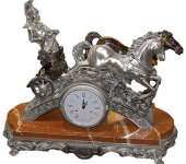 Каминные часы "Колесница", Linea Argenti