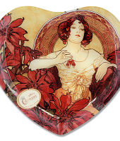 Тарелка в форме сердца Рубин (А. Муха)