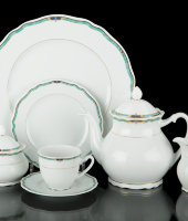 Чайный сервиз на 6 персон "Зеленая лента", 500/16567, 16/6, Heinrich Winterling (Винтерлинг)