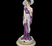 Статуэтка "Дама в шляпе" модель 1930, цветная, Elite & Fabris