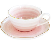 Чашка для кофе с блюдцем Artesanal (розовая) без инд.упаковки