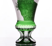 Ваза хрустальная "Аладдин - Пантера", зеленый, 5440/26, Arnstadt Kristall